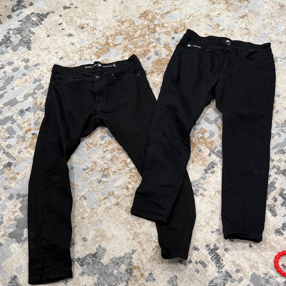 Men's Black skinny jeans bundle Benjamin black and polo club